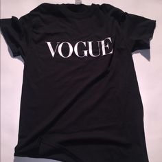 Stand Out With This Vogue T-Shirt Trendy Black T-shirt With Text Print, Trendy Summer Shirt With Logo Print, Trendy Black Shirt With Text Print, Trendy Black Shirt With Letter Print, Forever 21 Graphic Print Tops For Streetwear, Forever 21 Graphic Tee For Streetwear, Trendy Forever 21 Tops With Graphic Print, Forever 21 Black Short Sleeve Top, Forever 21 Letter Print T-shirt For Streetwear