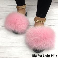 Only $82.95! Women's Light Gray Summer Big Fluffy Real Fox Fur House Slippers #womenshoesimport #womenshoesonline #womenshoestore #womenshoesstyle #womenshoestyle #womenshoesph #womenshoesoninstagram #shoestore #shoestyle #shoesaddict #shoesforsale #womenshoesforsale #womenshoes Flip Flops Women, Indoor Slides, Fur Sandals, Fluffy Slippers, Slippers Summer, Pink Fur, Women Shoes Online, Slides Women, Fur Slippers