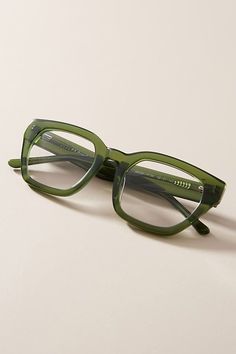 Unique Glasses Frames, Square Reading Glasses, Green Glasses, Funky Glasses, Unique Glasses, Glasses Fashion Women, Stylish Eyeglasses, Mode Zara