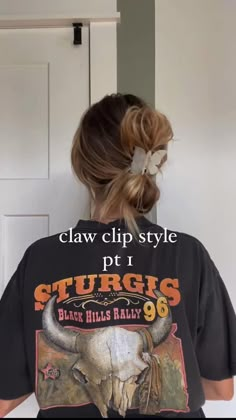 Trendy Casual Hairstyles, Mom Claw Clip Hairstyle, Easy Hairstyles For Medium Hair Claw Clip, Brewery Work Outfit, Two Claw Clip Buns, Ways To Clip Up Long Hair, Hairstyles For Waitresses Easy, Mid Length Hair Clip Styles, Cute Ways To Style Hair Clips