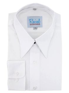 "1940s Vintage Style White Pure Cotton Shirt with Detachable Spearpoint Collar and Single Barrel Cuff Our soft spear collar shirts have all the authentic features of those worn in the thirties and forties. The long pointed soft collar has topstitching close to the edge. In this version, the shirt is collarless (\"grandad shirt\"), but has a detachable spearpoint collar that can be worn with or without the shirt. Authentic bib detail shirt front. Ideal for those who wish to emulate the 1930s or 1 Detachable Collar Shirt, Sleeve Garter, Collarless Shirt, Look Formal, White Stripes Shirt, Detachable Collar, Vintage Clothing Men, Collar Shirt, Formal Shirts