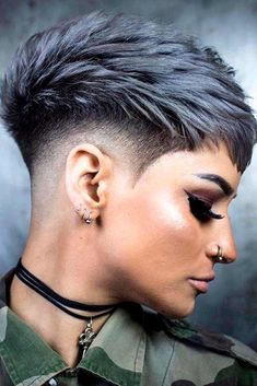 Undercut Women, Short Hair Undercut, Pixie Hair, Short Pixie Haircuts, Undercut Hairstyles, Haircut For Thick Hair