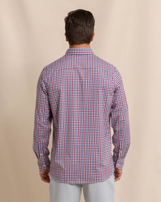 Keep cool and carry on with this intercoastal plaid sport shirt. Featuring stretch-enhanced material for a comfortable fit, with the inimitable Skipjack flag label at the bottom left hem. This plaid shirt features a classic button-down collar and a left chest pocket, plus premium brrr°® technology to keep you cool on those transitional fall days. Style: 11161 Casual Business Plaid Flannel Shirt, Casual Plaid Flannel Shirt For Business Casual, Plaid Casual Tops For Business, Plaid Casual Top For Business Casual, Plaid Tops For Business Casual, Red Casual Top For Business Casual, Red Casual Shirt For Business Casual, Red Casual Business Shirt, Barbour Beaufort