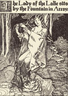 a drawing of a woman standing in the woods