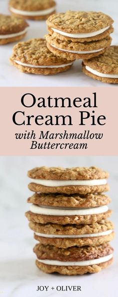 oatmeal cream pie with marshmallow buttercream is an easy dessert recipe