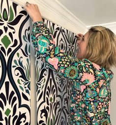 MUSE Wall Studio Ocean Park Damask Laundry Room Peel And Stick Wallpaper, Laundry Remodel, Jungle Life, Entry Ways, Gain Confidence, Bold Wallpaper, Temporary Wallpaper, Ocean Park, Stick On Wallpaper