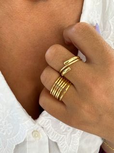 Wide Statement Ring Gold Adjustable RIng Gold Ring Wide | Etsy Minimalist Gold Stackable Rings With Wide Band, Adjustable Stackable Wide Band Ring For Everyday, Minimalist Wide Band Stackable Jewelry, Adjustable Minimalist Wide Band Ring In 14k Gold, Modern Adjustable 14k Gold Wide Band Ring, Modern Adjustable Stackable Wide Band Ring, Adjustable Wide Band Ring With Polished Finish, Minimalist Style, Adjustable Minimalist Wide Band Ring With Polished Finish, Minimalist Adjustable Wide Band Ring, Tarnish Resistant