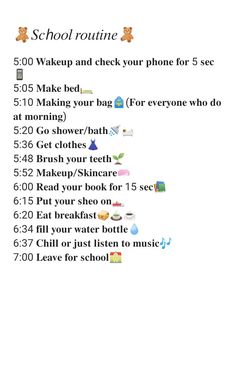 Before School Routine, Productive Routine, Easy Morning Routine, Journal Therapy