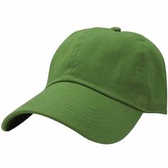 NEWHATTAN BRAND 100% Cotton One Size Fit All Adjustable Back Strap Sewn eyelets in each side for ventilation Green Spring Baseball Cap With Flat Bill, Spring Green Flat Bill Baseball Cap, Green Flat Bill Baseball Cap For Spring, Classic Green Visor Hats, Basic Solid Color Hats For Spring, Classic Flat Bill Baseball Cap For Summer, Classic Green Adjustable Baseball Cap, Classic Green Baseball Cap For Outdoor, Solid Color Six-panel Spring Hat