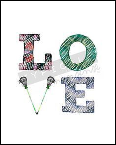 the word love is written in different colors