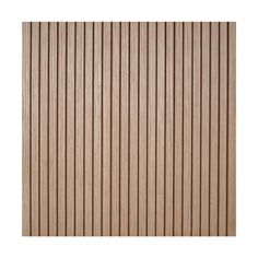 the side of a wooden wall with vertical slats in light brown and white stripes