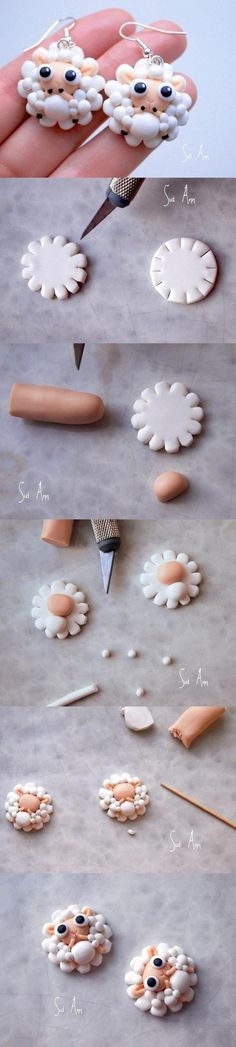 the process of making fake flowers out of clay