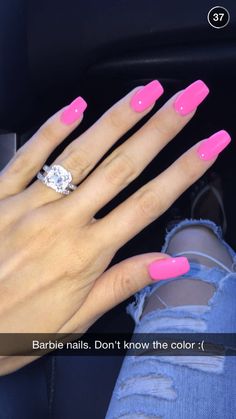 Pink Nail Polish, Pink Nail Designs, Pink Acrylic Nails, Fabulous Nails, Matte Nails, Cute Acrylic Nails, Love Nails