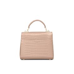 Taupe Patent Croc Midi Mayfair Bag with Chain Strap | Aspinal Classic Rectangular Flap Bag For Everyday Luxury, Designer Everyday Luxury Box Bag With Top Handle, Designer Box Bag With Top Handle For Everyday Luxury, Luxury Tote Flap Bag With Top Carry Handle, Luxury Flap Bag Tote With Top Carry Handle, Luxury Flap Tote Bag With Top Carry Handle, Timeless Flap Bag For Daily Use, High-end Formal Bags With Top Carry Handle, Luxury Everyday Satchel Bag With Top Carry Handle