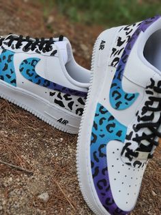 "Custom Nike AF1 Kicks The \"Leo\" Sneakers -OUR WORK All of my artworks are handpainted and unique! This is the reason why i prefer to paint everytime different designs. The shoes are ordered in to be painted according to your custom requirements. The photos in this listing are an example so as to understand the quality and the details that my artworks have. They are totally hand painted using special Angelus acrylic colours and special LK finisher, one of the best in the market Price includes Best Sandals For Men, Leopard Nikes, Galaxy Shoes, Alternative Shoes, Custom Kicks, Custom Nike Shoes, Acrylic Colours