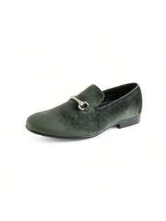 Verde  Collar   Liso Zapatos Monk,Zapatos Oxford y Derby,Mocasines de Vestir Embellished Green Loafers For Formal Fall Occasions, Green Formal Loafers For Fall, Dress Loafers Men, Mens Dress Loafers, Monk Shoes, Green Plain, Loafers For Men, Dress Loafers, Casual Loafers