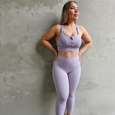 Looking for activewear that won't let you down with intense workouts? The Serena Set has you covered with buttery soft fabric and squat proof technology that supports you, so you can focus on crushing your goals. Plus, look great while doing it in a matching set! * Model wears size large in top and bottom. Recycled Polyester Activewear For Gym, Recycled Polyester Sportswear For Gym, Recycled Polyester Activewear With Built-in Padding For Gym, Solid Color Athletic Fit Activewear For Pilates, Gym Activewear With Built-in Padding, Solid Color Athletic Activewear For Pilates, Functional Recycled Polyester Activewear For Pilates, Supportive Sweat Resistant Activewear For Light Exercise, Compressive Athleisure Activewear For Pilates