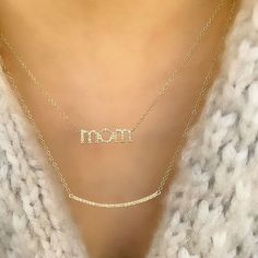 Mom means everything to us! Show your love with this beautifully simple necklace, made for layering, made for love, made for mom! Mom Necklace