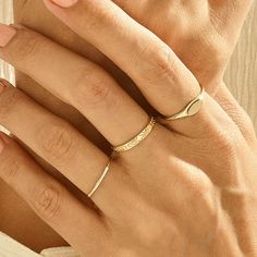 Minimalist 14k Gold Couple Rings With Simple Design, Gold Minimalist Stackable Engraved Ring, Rose Gold Stackable Signet Ring For Wedding, Simple 14k Gold Engraved Wedding Ring, Minimalist Gold Engraved Stackable Ring, Simple Engraved 14k Gold Wedding Ring, Wedding Stackable Rose Gold Signet Ring, Delicate Yellow Gold Signet Ring For Wedding, Modern Stackable Engraved Ring For Weddings