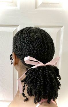 Black Girls Hairstyles Aesthetic, Length Retention Natural Hairstyles, 4c Hair Ribbon, Twist Ideas Natural Hair, 4c Hair Mini Twists, Mini Twist Styling Ideas, Twist Black Women Natural Hair, Mini Twists Aesthetic, Black Girls Hairstyles 4c Hair