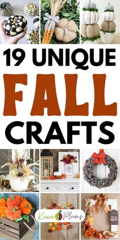 19 unique fall crafts with pumpkins, wreaths and other things to make it look like