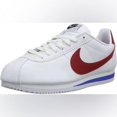 Brand New | Never Worn Nike Leather Sneakers For Spring, Spring Nike Leather Sneakers, Spring Leather Nike Sneakers, Nike Flat Synthetic Sneakers, Nike Synthetic Sneakers, Nike Flat Sneakers For Spring, Classic Cortez, Nike Sneakers Women, Sneakers Women