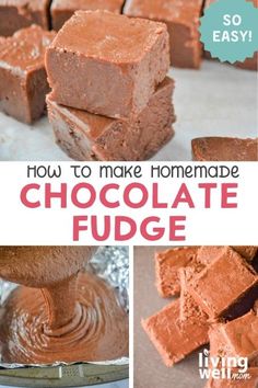 how to make homemade chocolate fudge from living with luscious life - so easy