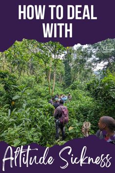 people hiking through the jungle with text overlay reading how to deal with altitude sickness