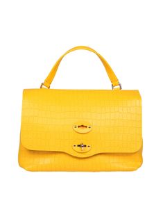 Croco print leather bag that can be carried by hand or over the shoulder yellow color twist lock adjustable and removable leather shoulder strap lined interior internal slot pocket two internal compartments 1 internal zip pocket composition 100% leather dimensions: length 29 cm height 20cm depth 13 cm made in italy Classic Yellow Shoulder Bag With Detachable Handle, Classic Yellow Shoulder Bag With Top Carry Handle, Classic Yellow Satchel With Top Carry Handle, Classic Yellow Satchel With Detachable Handle, Luxury Yellow Bag With Top Carry Handle, Yellow Crossbody Satchel For Office, Office Yellow Shoulder Bag With Detachable Handle, Yellow Office Shoulder Bag With Adjustable Strap, Yellow Office Bag With Top Carry Handle