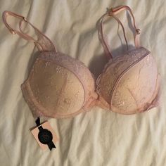 Victoria’s Secret Very Sexy Push-Up Bra. Brand New With Tag. Lace Bra. Color Light Pink. Size 32c With Padding. Feminine Push-up Party Bra, Elegant Padded Pink Bra, Elegant Pink Padded Bra, Feminine Fitted Low-cut Bra, Elegant Victoria's Secret Push-up Bra, Elegant Push-up Bra By Victoria's Secret, Feminine Party Bra With Padded Cups, Feminine Padded Bra For Party, Fitted Full Cup Bra With Lined Body