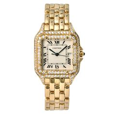 Model/Collection Name: Panthere&#44 Anders Dragon Age, Cartier Gold, Diamond Watches Women, Watch Diamond, Cartier Panthere, Cartier Watch, Classy Jewelry, Jewelry Lookbook, Women Diamond