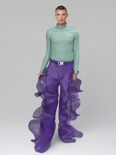 Effortlessly unique, our turtleneck comes in two colorways, pink and dusty green. It is featured in a digital jersey with an iridescent Placebo logo. Our frilled nylon and organza pants feature a side quilted panel. THIS IS A DIGITAL ITEM, IT ONLY EXISTS DIGITALLY AND WILL BE APPLIED TO YOUR PHOTO(s). Color: dusty green, purple. Material: digital jersey, digital nylon. Digital clothes fit all sizes. About the brand: The Mother of Pearl digital fashion line is an exclusive drop celebrating both t Organza Pants, Quilted Pants, Jewel Of The Seas, Pearl Fashion, Digital Fashion, Twelfth Night, Dusty Green, Photo S, Pearl Collection