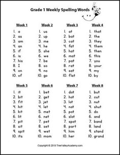 grade 1 spelling worksheet with words and numbers to practice the word workbook