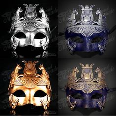 Mens Greek Roman Warrior Gladiator Hercules Venetian Theatre Masquerade Mask Vintage Masquerade Costume Accessories For Halloween, Vintage Masks For Halloween Costume Party, Vintage Halloween Costume Party Masks, Vintage Masquerade Mask For Mardi Gras Costume Party, Themed Masquerade Mask For Carnival Party, Venetian Masquerade Mask For Halloween Formal, Vintage Masquerade Mask For Halloween Costume Party, Vintage Masquerade Mask For Halloween, Vintage Masquerade Mask For Carnival Party