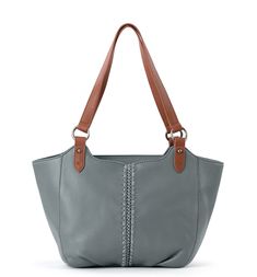 The Sak Bolinas Satchel - |Dusty Blue Grey| The Sak Handbags, Retro Handbags, Brown Leather Satchel, Everyday Tote, Satchel Tote, The Sak, Satchel Purse, Leather Tassel, Hobo Handbags