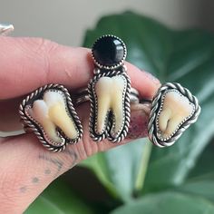 Outfit Ideas September, Tooth Ring, Shein Clothing Outfit, Short Names, Shein Clothing, Teeth Jewelry, Tooth Gem, Tooth Necklace, Bone Jewelry