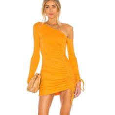 Tangerine Color, Excellent Condition. Tags Still On, Never Worn. Ttts. From Revolve Blue Sequin Dress, Balloon Sleeve Dress, Tangerine Orange, Halter Mini Dress, Blue Mini Dress, Yellow Fashion, Sequin Mini Dress, Red Mini Dress, Long Sleeve Mini