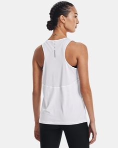 Insanely soft, breathable fabric|4-way stretch material moves better in every direction|Material wicks sweat & dries really fast|Strategic mesh panels for added ventilation where you need it|Classic racerback design|Dropped, shaped hem for enhanced coverage Dri-fit Athleisure Activewear, White Dri-fit Athleisure Activewear, Casual Dri-fit Activewear For Workout, White Breathable Mesh Activewear, White Breathable Mesh Activewear For Athleisure, White Sporty Activewear With Breathable Mesh, Dri-fit Athleisure Workout Tops, White Sweat-resistant Activewear For Light Exercise, White Dri-fit Activewear For Gym