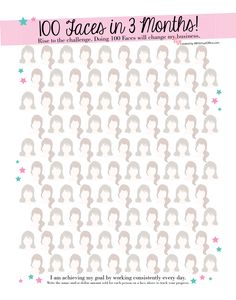 Not 100 faces in 3 months, but 100 customers using MK skin care Mary Kay Tracking, 100 Faces Challenge, Mary Kay Sales, Mary Kay Printables, Mary Kay Opportunity, Mary Kay Office, Mary Kay Sale, Mary Kay Inspiration, 100 Faces