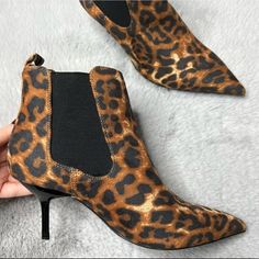 Animal Print Ankle Boots From Bershka. Pointed Toes. Skinny Black Shiny Low Heels. European Size 36. Never Worn, No Tags Or Box. Leopard Print High Heel Boots For Fall, Leopard Print High Heel Boots For Party, Leopard Print Closed Toe Heels For Fall, Leopard Print Boots For Fall Party, Leopard Print Winter Party Boots, Fall Leopard Print Closed Toe Heels, Leopard Print Party Boots For Winter, Winter Party Leopard Print Boots, Fall Party Leopard Print Boots