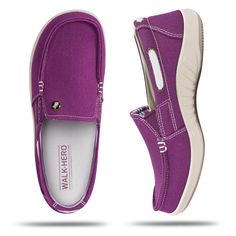 PRICES MAY VARY. 💖【ARCH SUPPORT DESIGN】: Plantar fasciitis? Flat feet? Other feet pain problems? The insole of WALK·HERO women's shoes is designed with arch support, which can effectively relieve foot pain and disperse foot pressure. It can also help to correct poor posture if long-term use. 💖【FASHIONABLE APPEARANCE】: WALK·HERO orthopedic shoes for women are designed with a decorative lace-up look on the sides of the heel, which add a touch of bright color to the heel and let you exude a fashi Best Shoes For Planters Fasciitis, Orthopedic Shoes For Women, Womens Slip On Shoes, Arch Support Shoes, Daily Walking, Orthopedic Sandals, Women's Slip On Shoes, Orthopedic Shoes, Deck Shoes