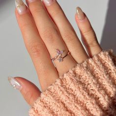 📌 Please Note: When adjusting the ring, please squeeze or expand the ring body slowly and gently. 💎 Materials: 14k Rose Gold Electroplated - more durable than regular platings Cubic Zirconia 📐 Size: Adjustable Open Design - Size 5+ Butterfly Ring, Open Design, Pink Butterfly, The Ring, Pink Tourmaline, Artisan Jewelry, Ring Earrings, Tourmaline, Nature Inspiration