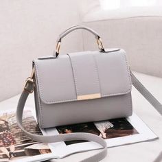 New Summer Fashion Women Bag Pu Leather Handbags Shoulder Bag Small Flap Color :Gray Size :20x8x15cm Tas Bahu, Cheap Purses, Casual Crossbody Bag, Tas Fashion, Bags Leather Handbags, Cheap Handbags, Handbags Women, Lv Handbags, Leather Bag Women