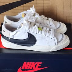 New Brand!!!!! Nike Blazer Jumbo Low /Size 9 Unisex White/ Black Whit Original Box Whitout Lid Low Nike Blazers White, Nike Blazer 77 Low Jumbo, Nike Blazer Jumbo, Blazer Jumbo, Nike Blazer, Sneaker Collection, New Nike, White Nikes, Sneaker Head