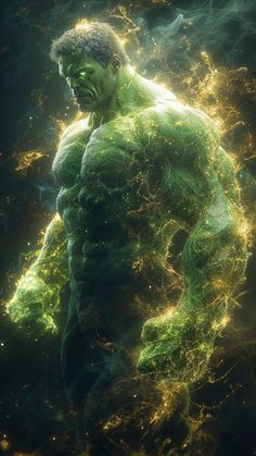 the incredible hulk is depicted in this digital art work, created by artist mark stewart