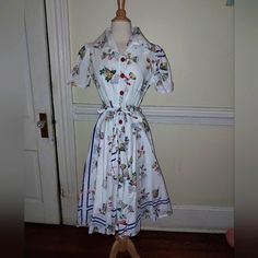 Brand New With Tags, Uk Size 10/Us 6 What Katie Did, Shirtwaist Dress, Royal Blue Dress, Denim Shirt Dress, Capped Sleeve Dress, Floral Midi Dress, Fit And Flare Dress, Fit Flare Dress, Denim Shirt