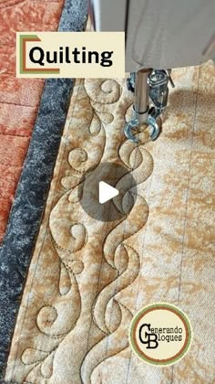 the video is showing how to use quilting