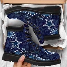 Dallas Cowboys Boots - Premium Shoes/ Premium Leather Boots - Gift For Sports Lovers 097 Dallas Cowboys Boots, Cowboys Boots, Timberland Sneakers, Sports Lover, Trendy Sneakers, Dinosaur Print, Timberland Boots, Dallas Cowboys, Shoe Collection