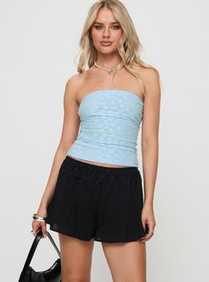 Shorts Lace detail, layered pleats, elasticated waistband relaxed fitting Non-stretch material, fully lined 100% cotton Cold gentle machine wash Baby Crop Top, Pink Formal Dresses, Corsets And Bustiers, Long Sleeve Tops Casual, Strapless Tops, Floral Blue Dress, Loungewear Sets, Festival Dress, Buy Now Pay Later