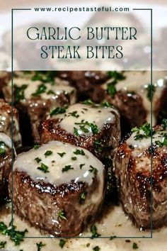 Tender sirloin steak bites cooked in a rich garlic butter and Parmesan cream sauce, perfect for a quick and satisfying meal. Parmesan Steak Bites, Tender Sirloin Steak, Sirloin Steak Bites, Garlic Parmesan Steak, Parmesan Steak, Sirloin Recipes, Sirloin Steak Recipes, Garlic Butter Steak Bites, Butter Steak Bites